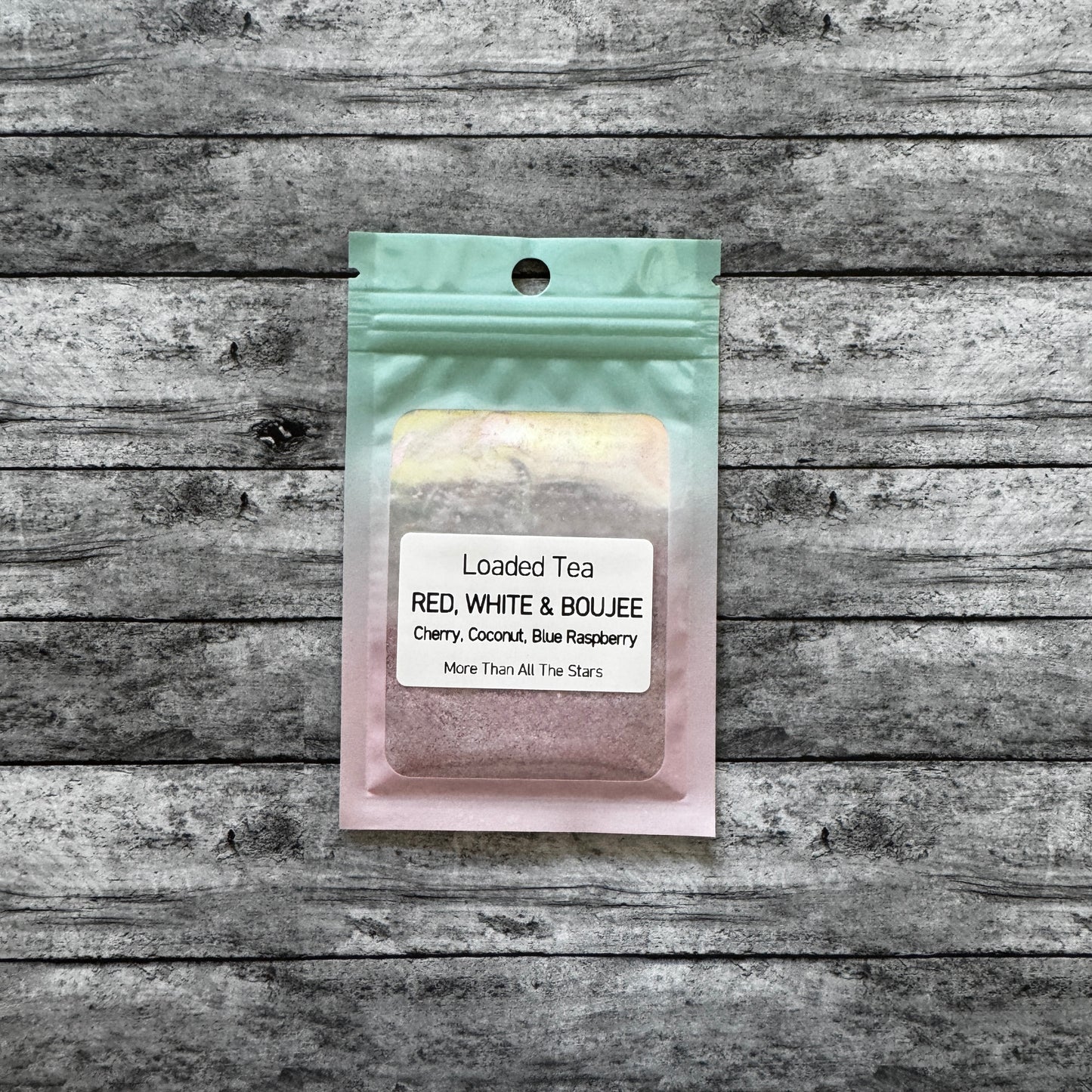 Red, White & Boujee Loaded Tea Drink Mix (Cherry, Coconut, Blue Raspberry)