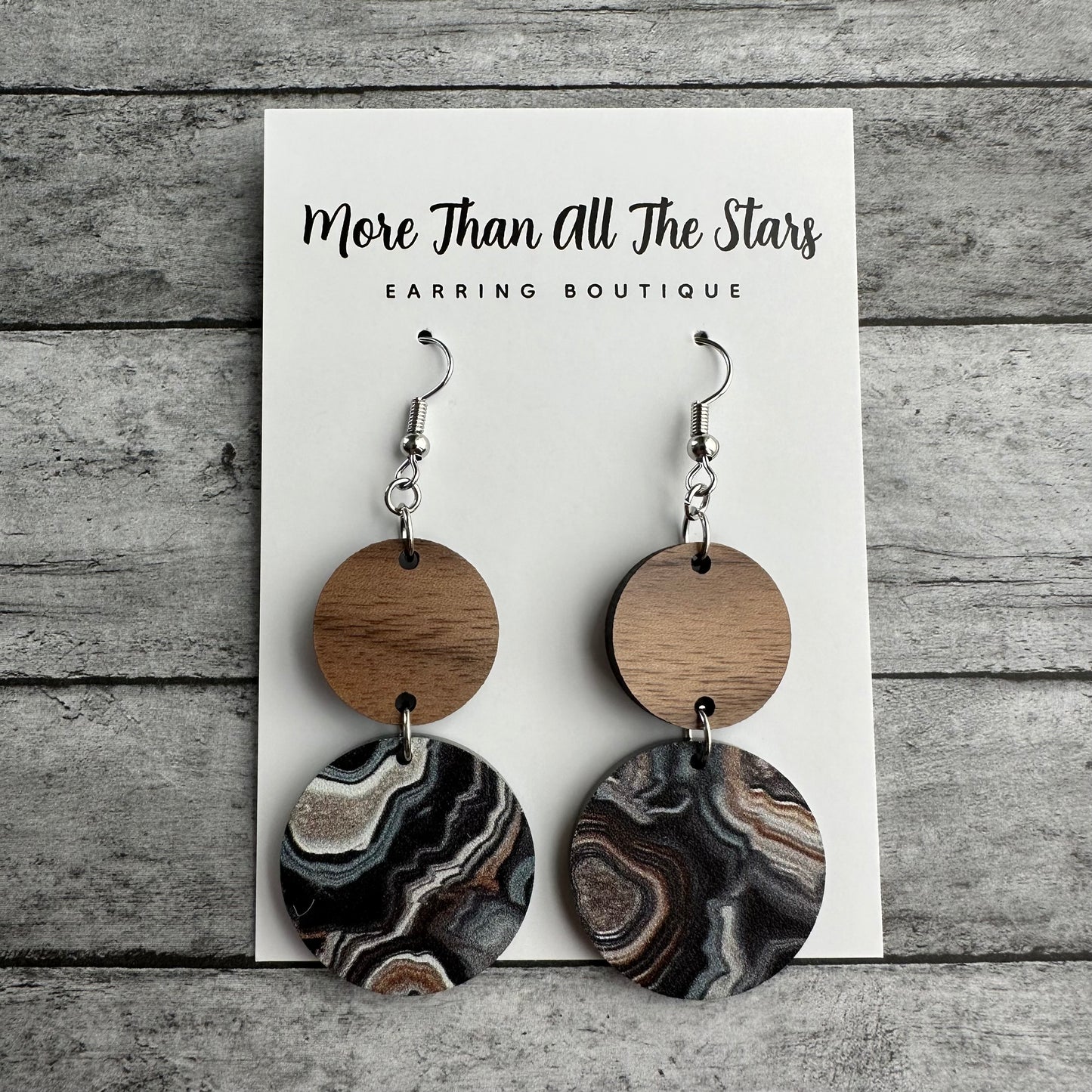 Geode Circle Earrings