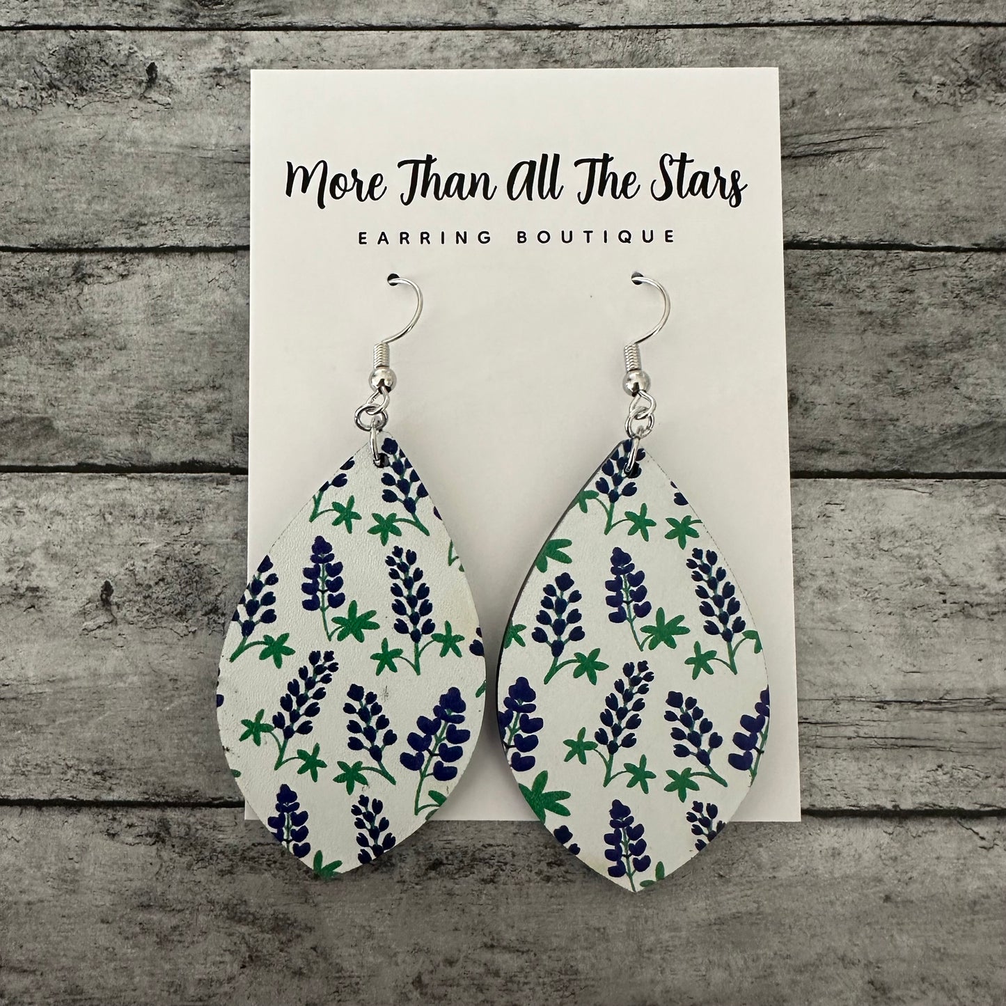 Bluebonnet Petal Earrings