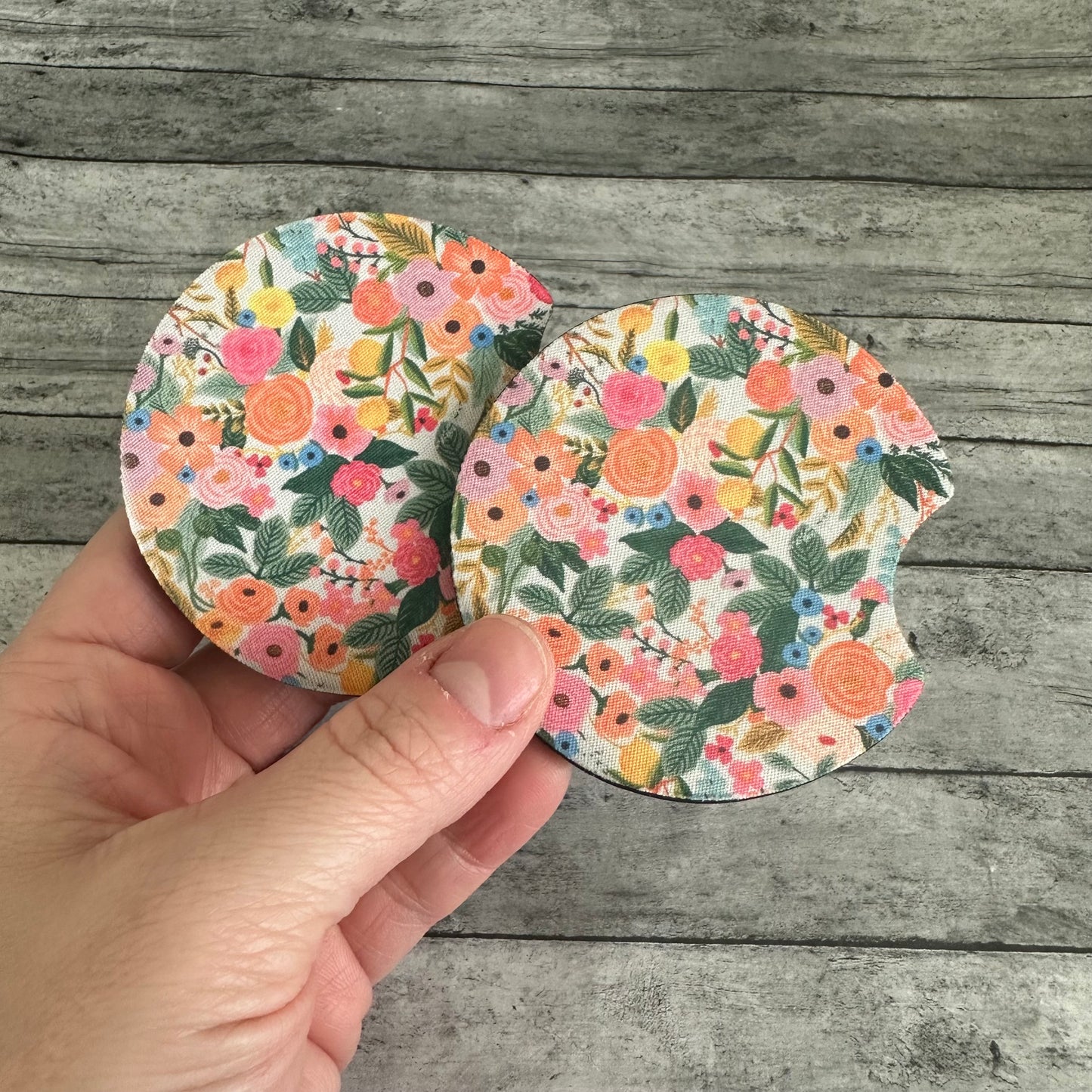 Floral Neoprene Car Coaster