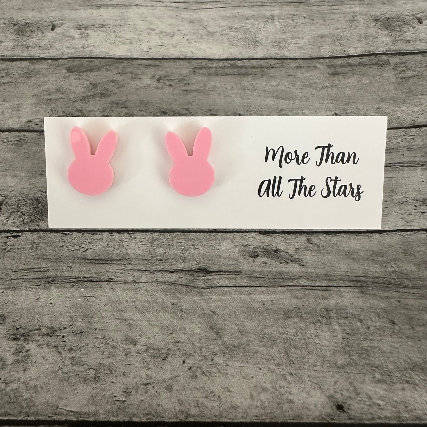Pink Bunny Studs
