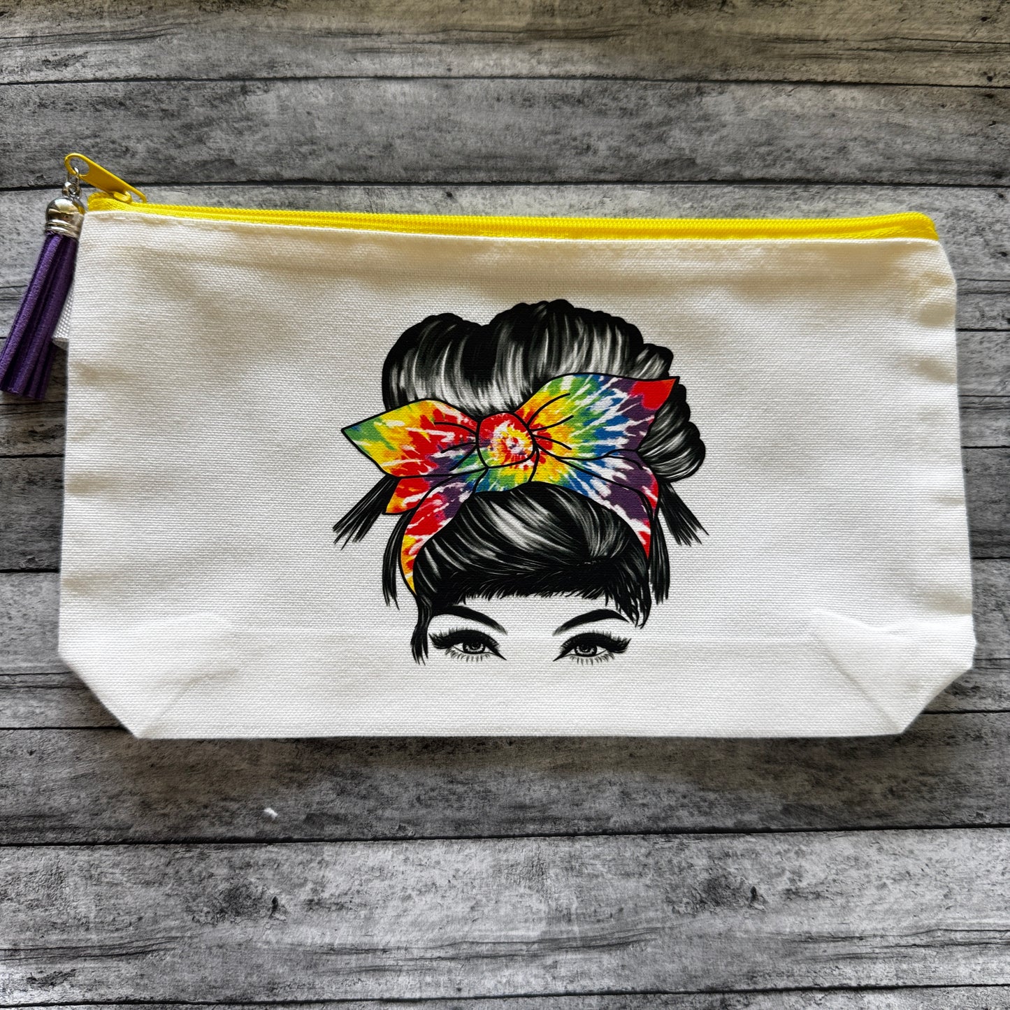 Tye-Dye Mom Hair Zipper Pouch