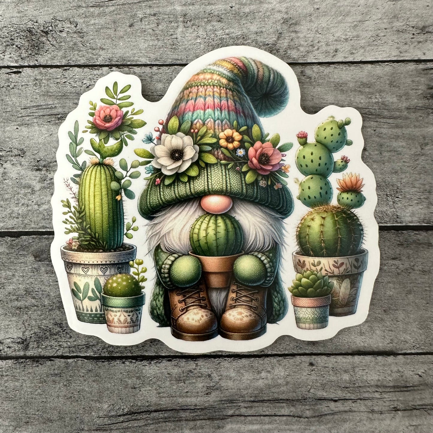 Cactus Gnome Sticker