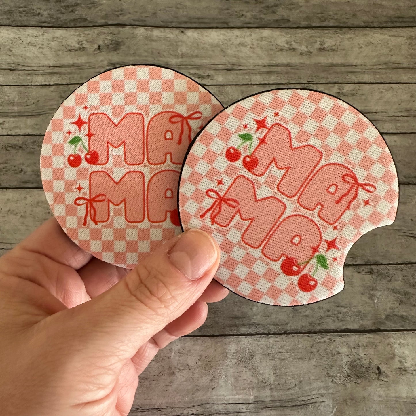 Cherry Mama Neoprene Car Coaster