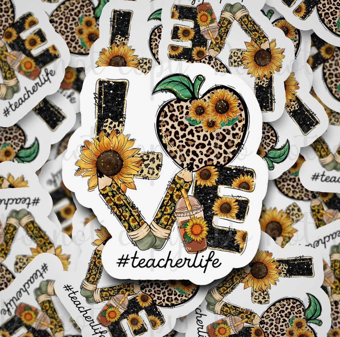 Teacher Life Love Sticker