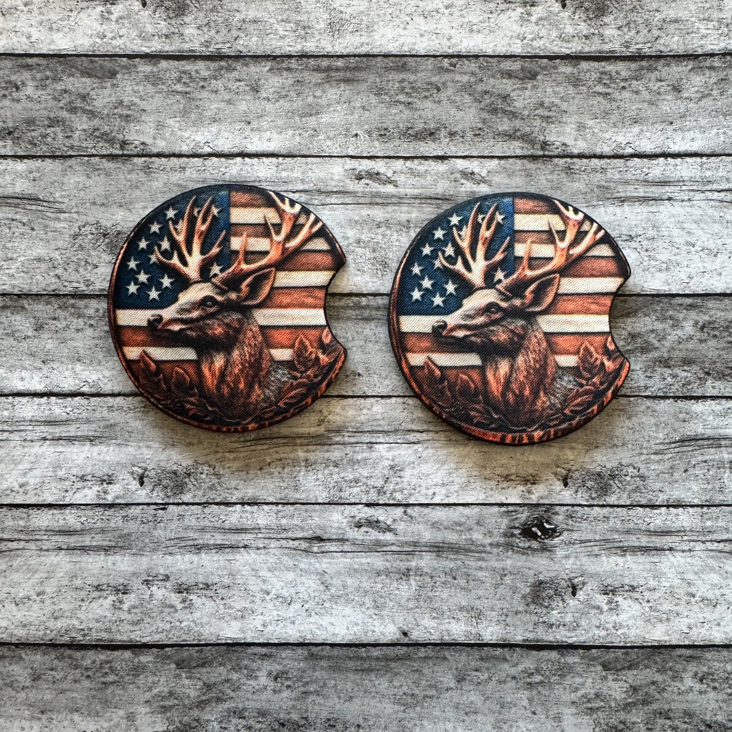 American Deer Neoprene Car Coaster
