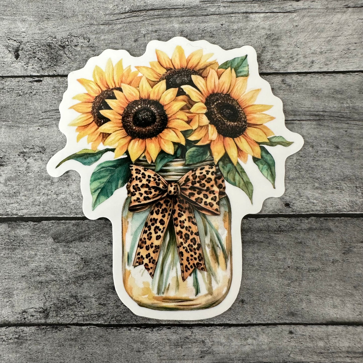 Sunflower Mason Jar Sticker