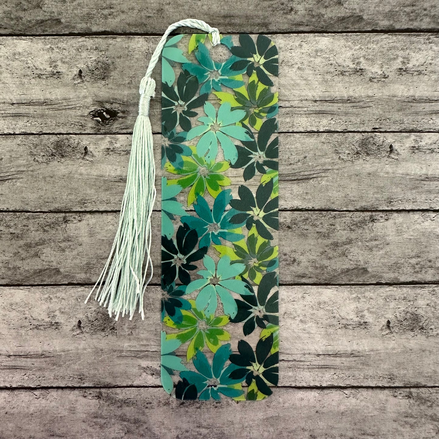 Green Floral Bookmark