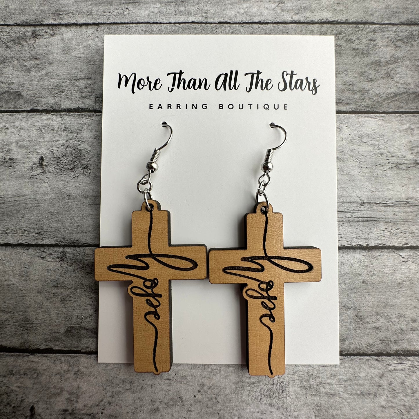 Hope Cross Earrings