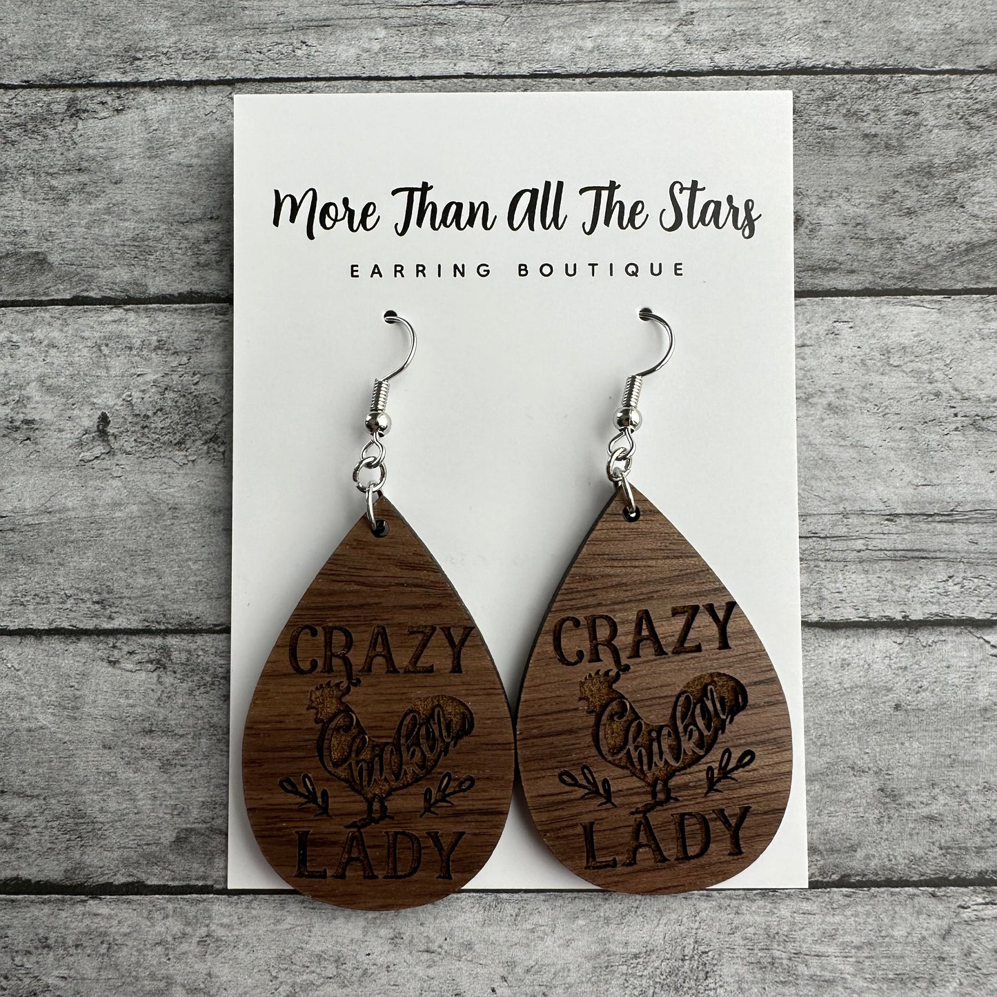 Crazy Chicken Lady Earrings