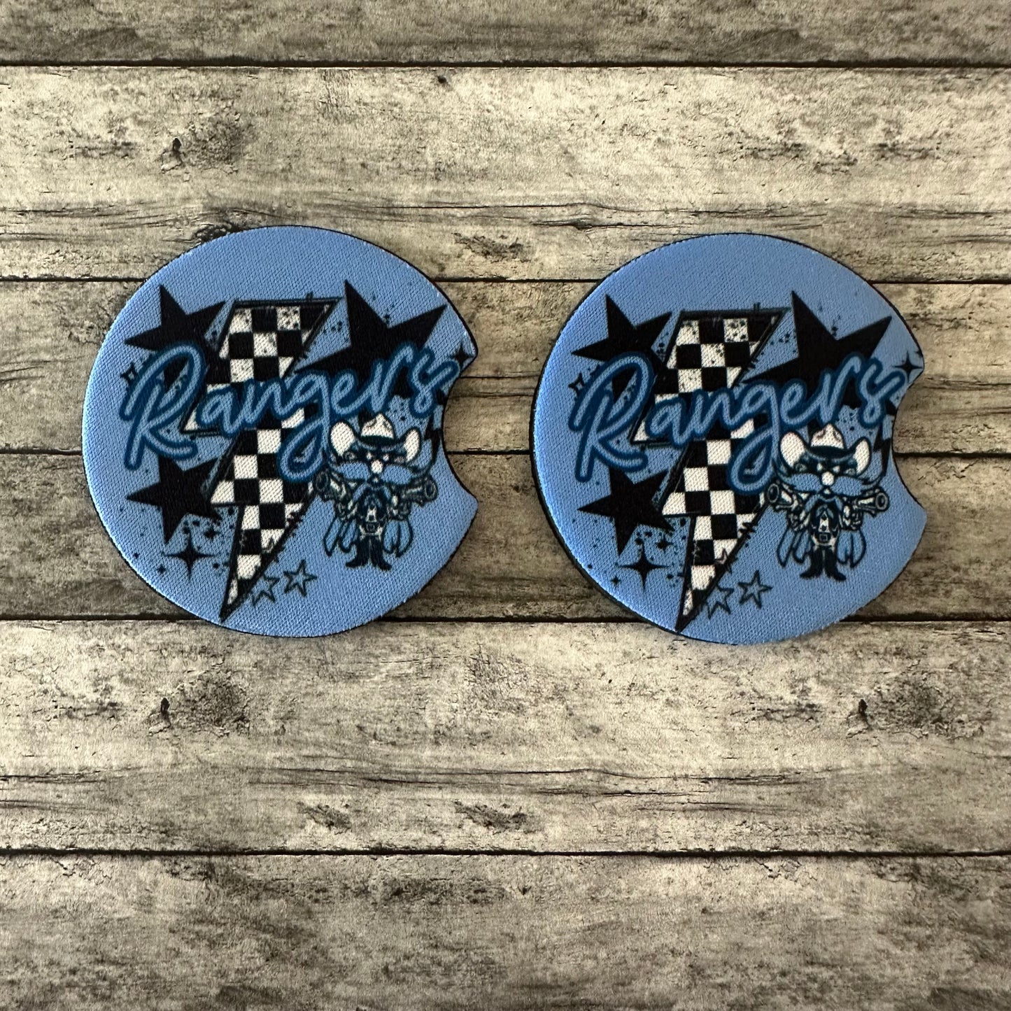 Ranger Lightning Bolt Neoprene Car Coaster