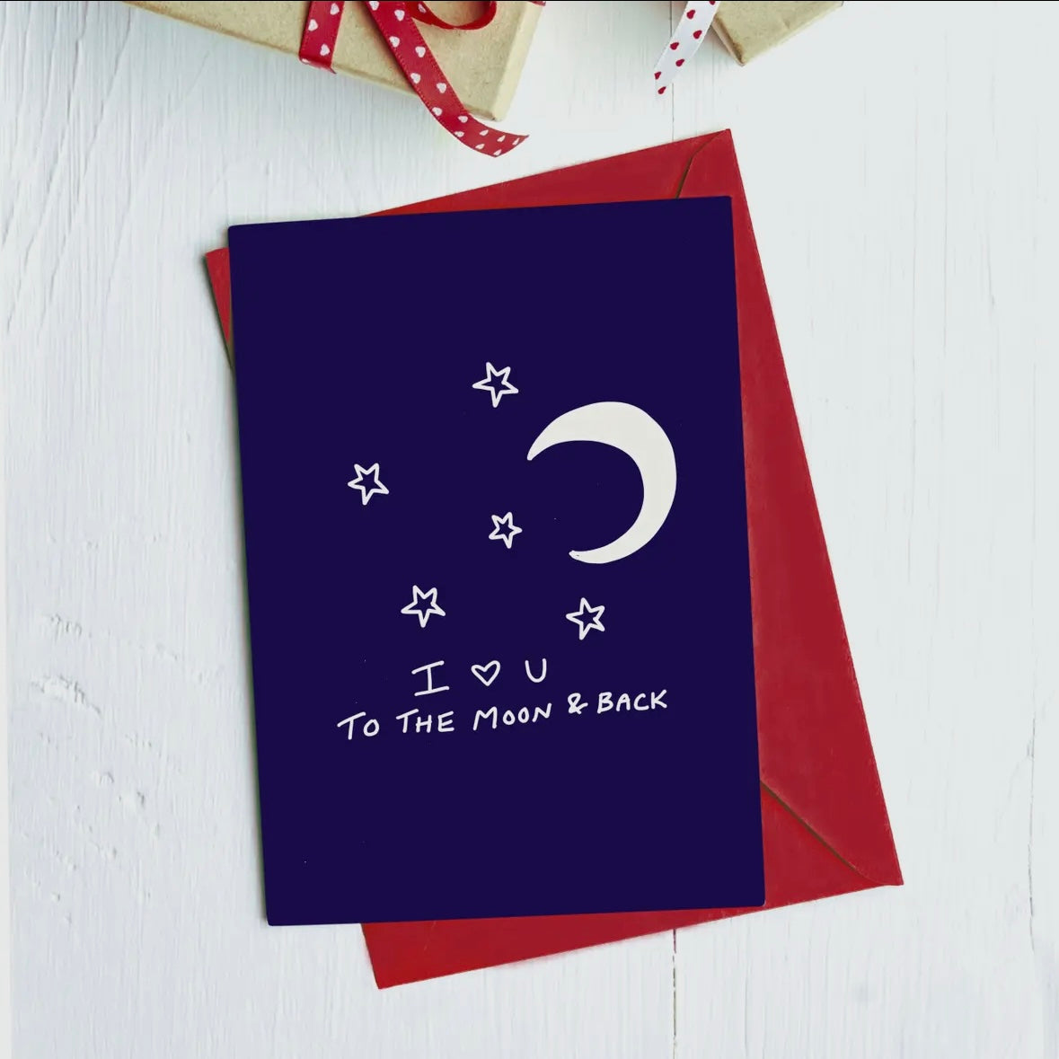 “I Love You To The Moon And Back” Greeting Card