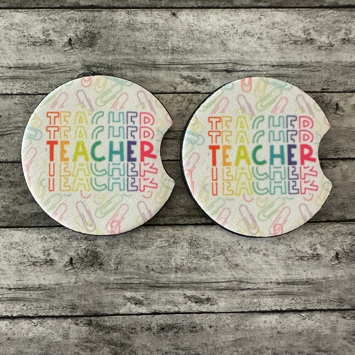 Teacher Neoprene Car Coaster