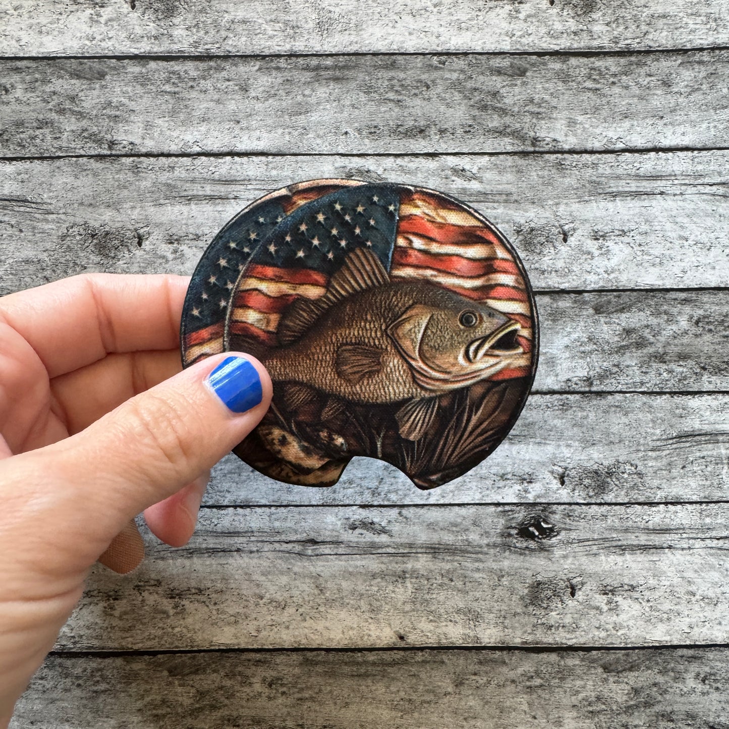 American Fish Neoprene Car Coaster
