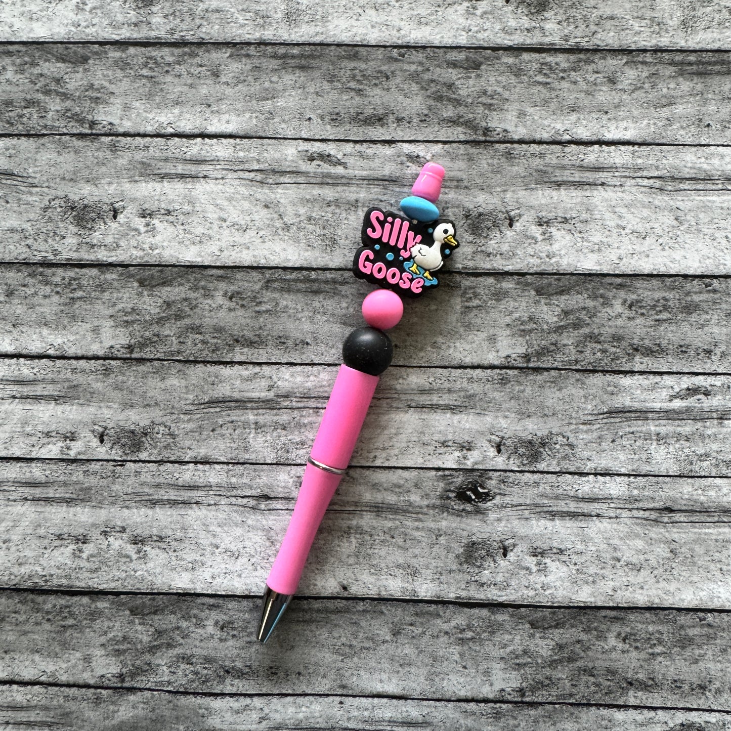 “Silly Goose” Beaded Pen