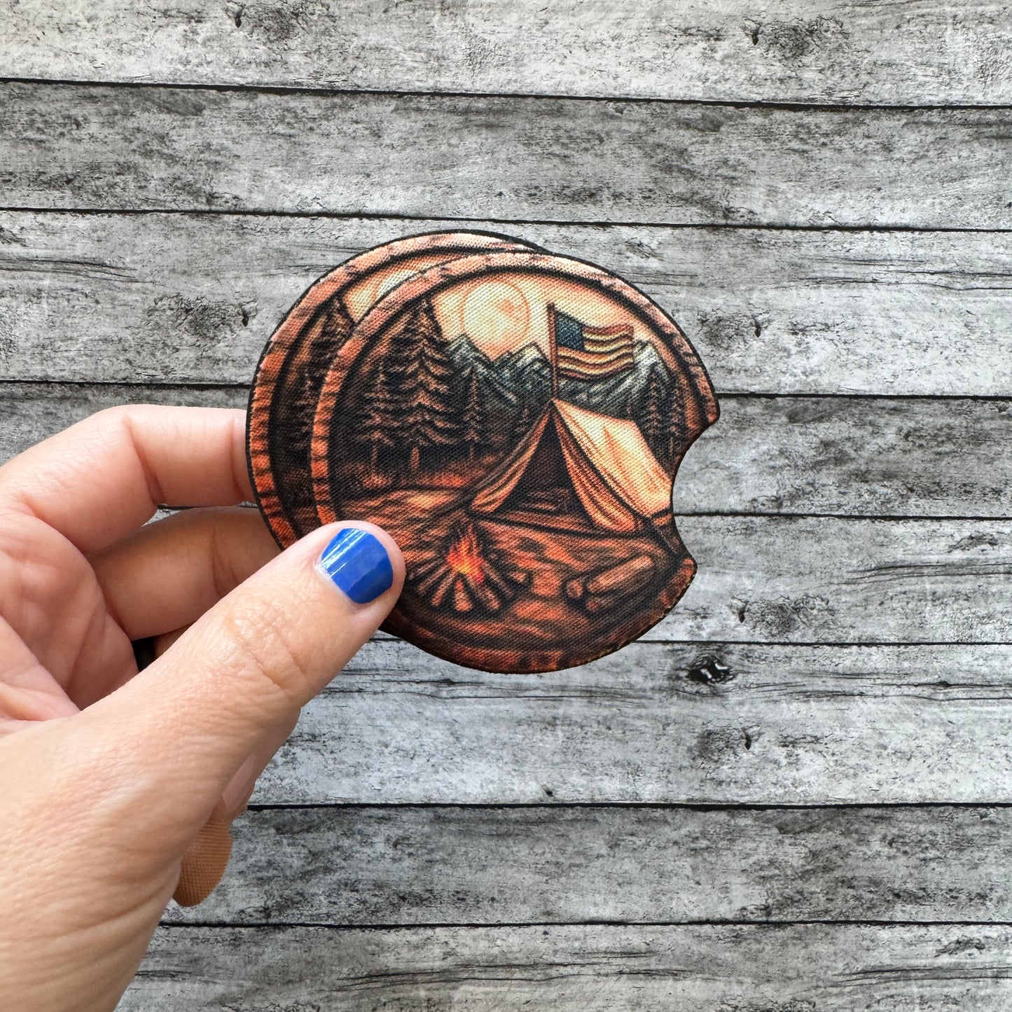 Camping Neoprene Car Coaster