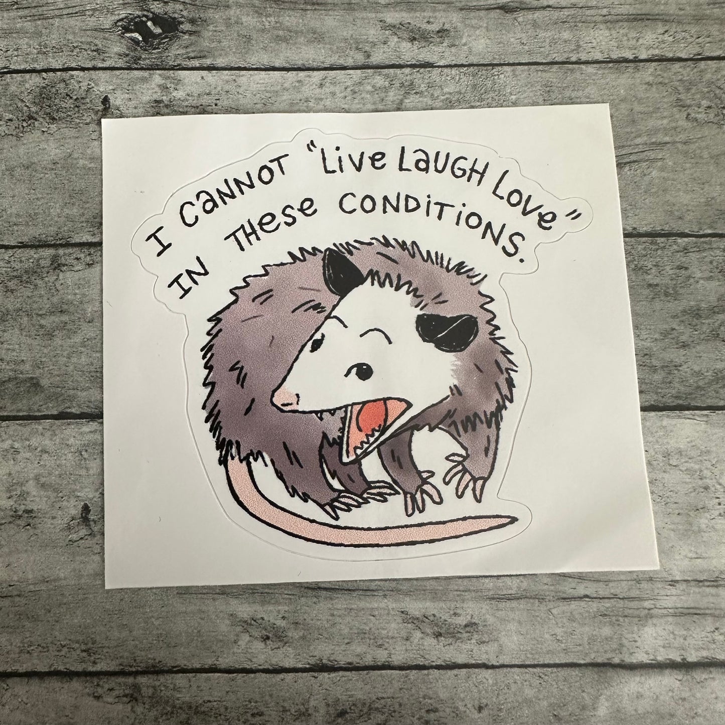 I Cannot “Live Laugh Love” Sticker