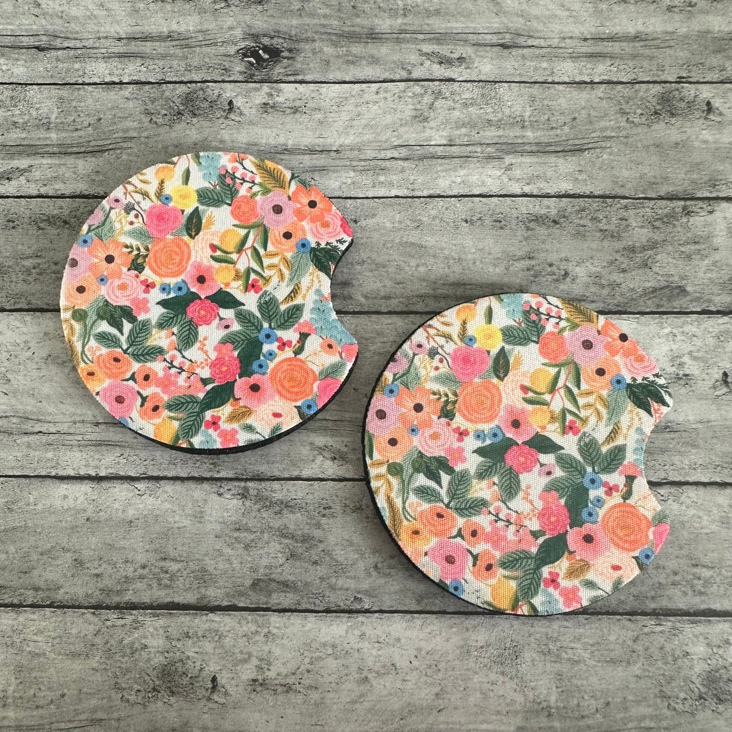 Floral Neoprene Car Coaster