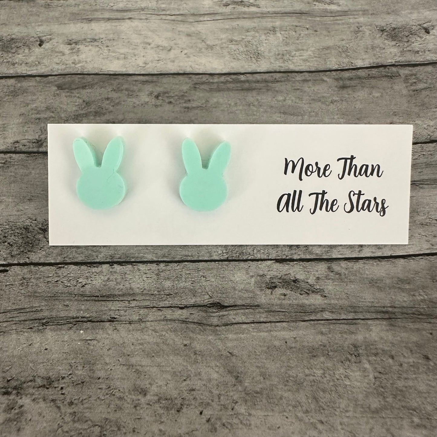 Mint Bunny Studs