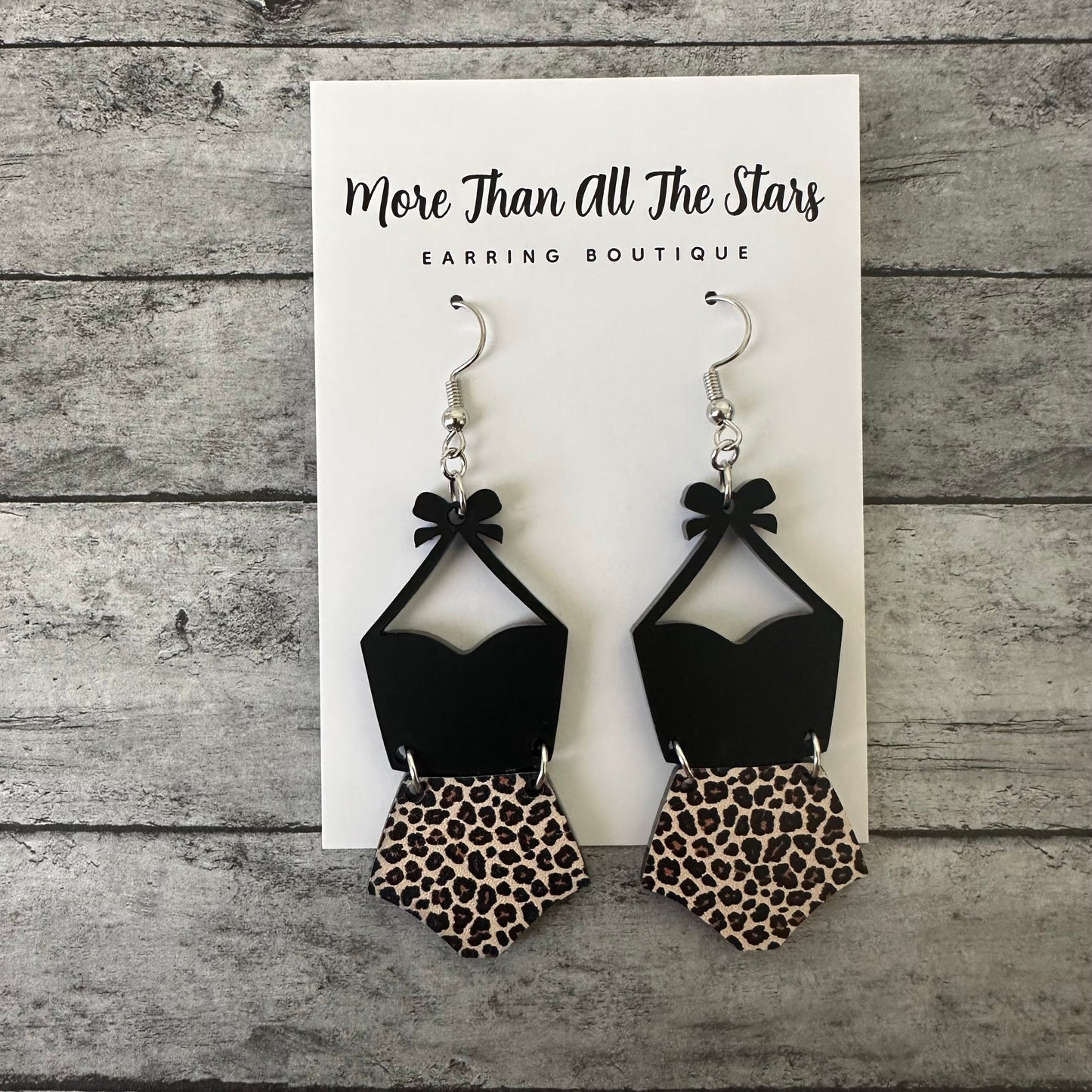 Leopard Swimsuit Earrings