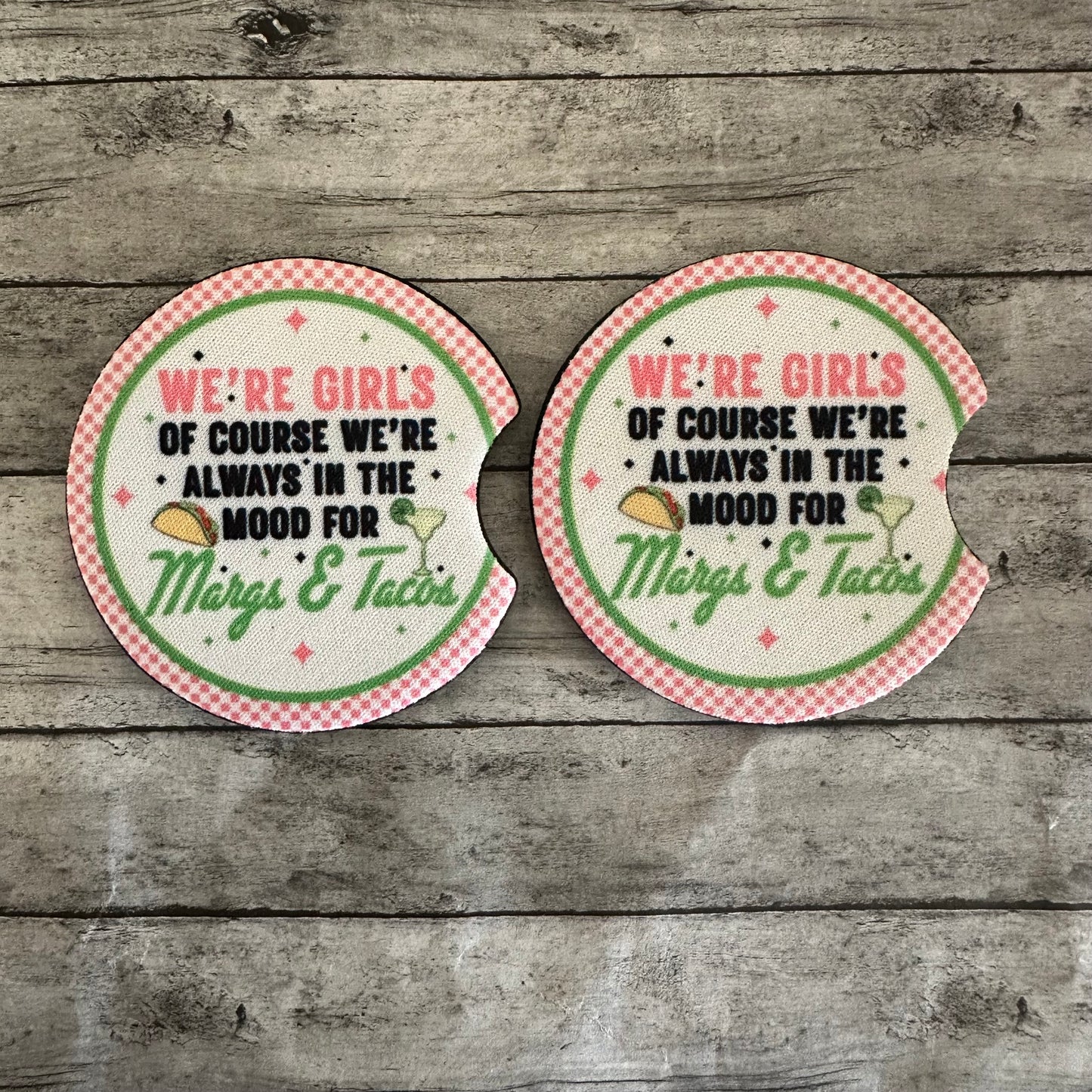 Margs and Tacos Neoprene Car Coaster