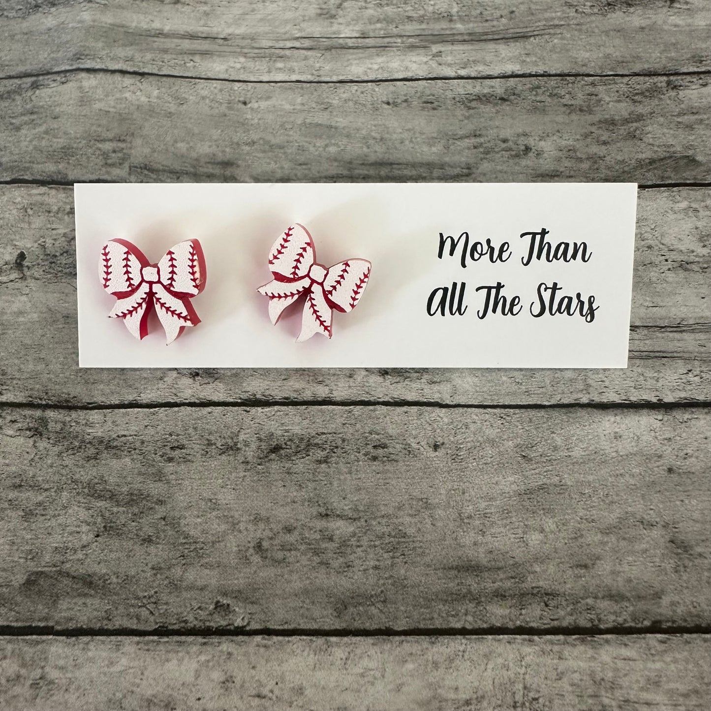 Baseball Bow Stud