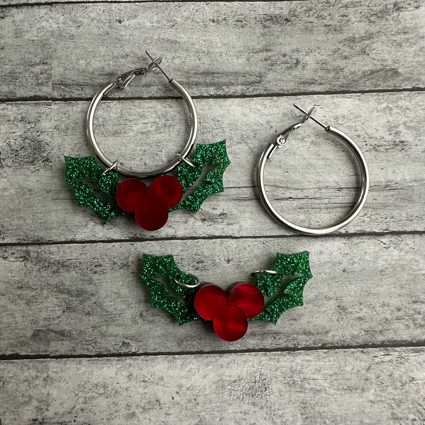 Holly Berry Interchangeable Hoop