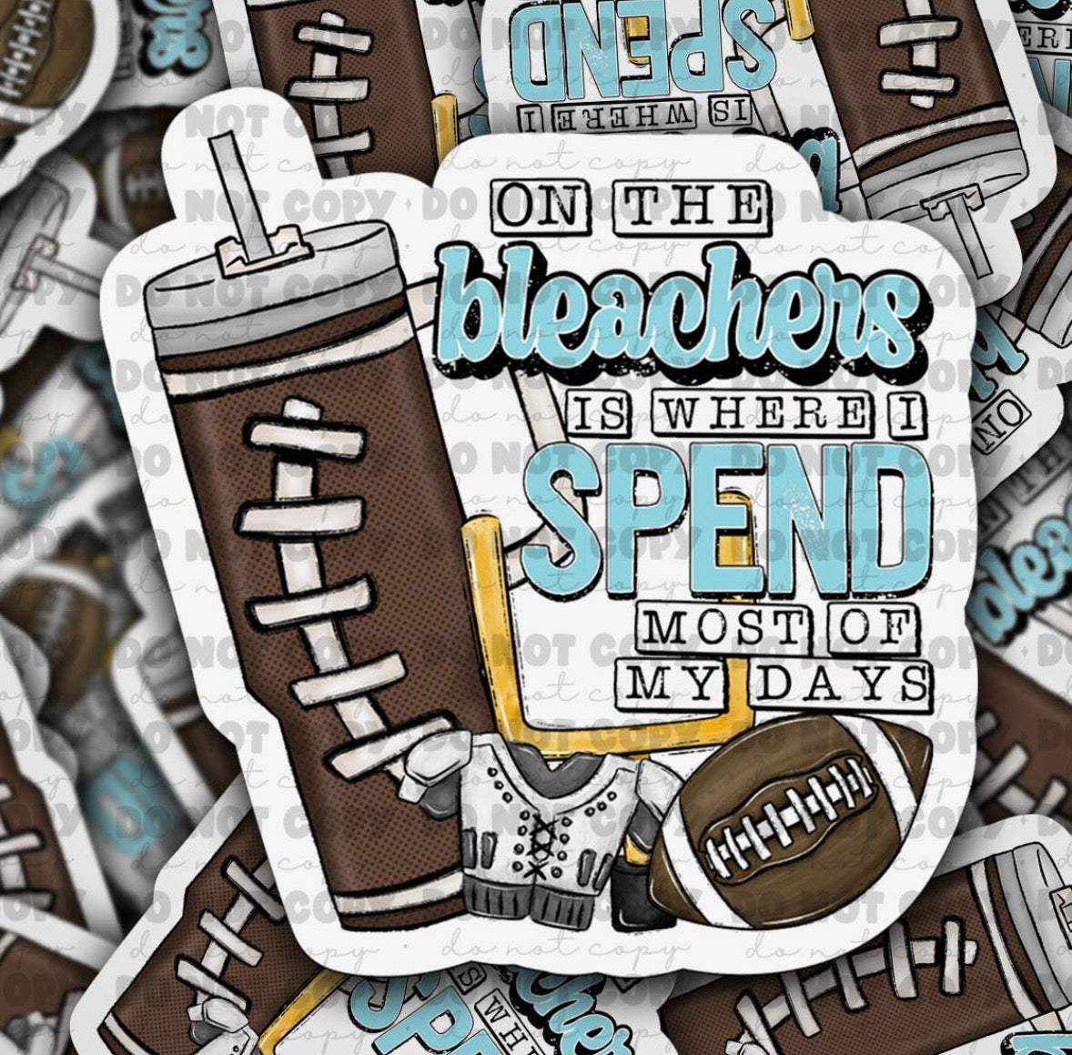 On The Bleachers Football Sticker