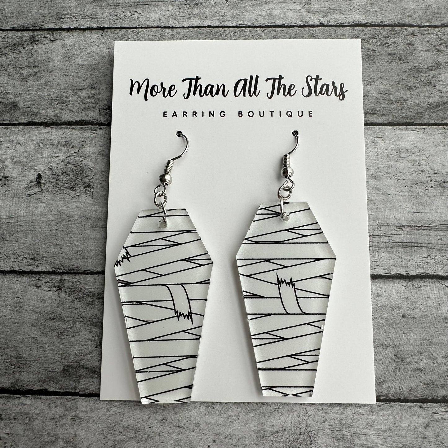 Mummy Coffin Earrings