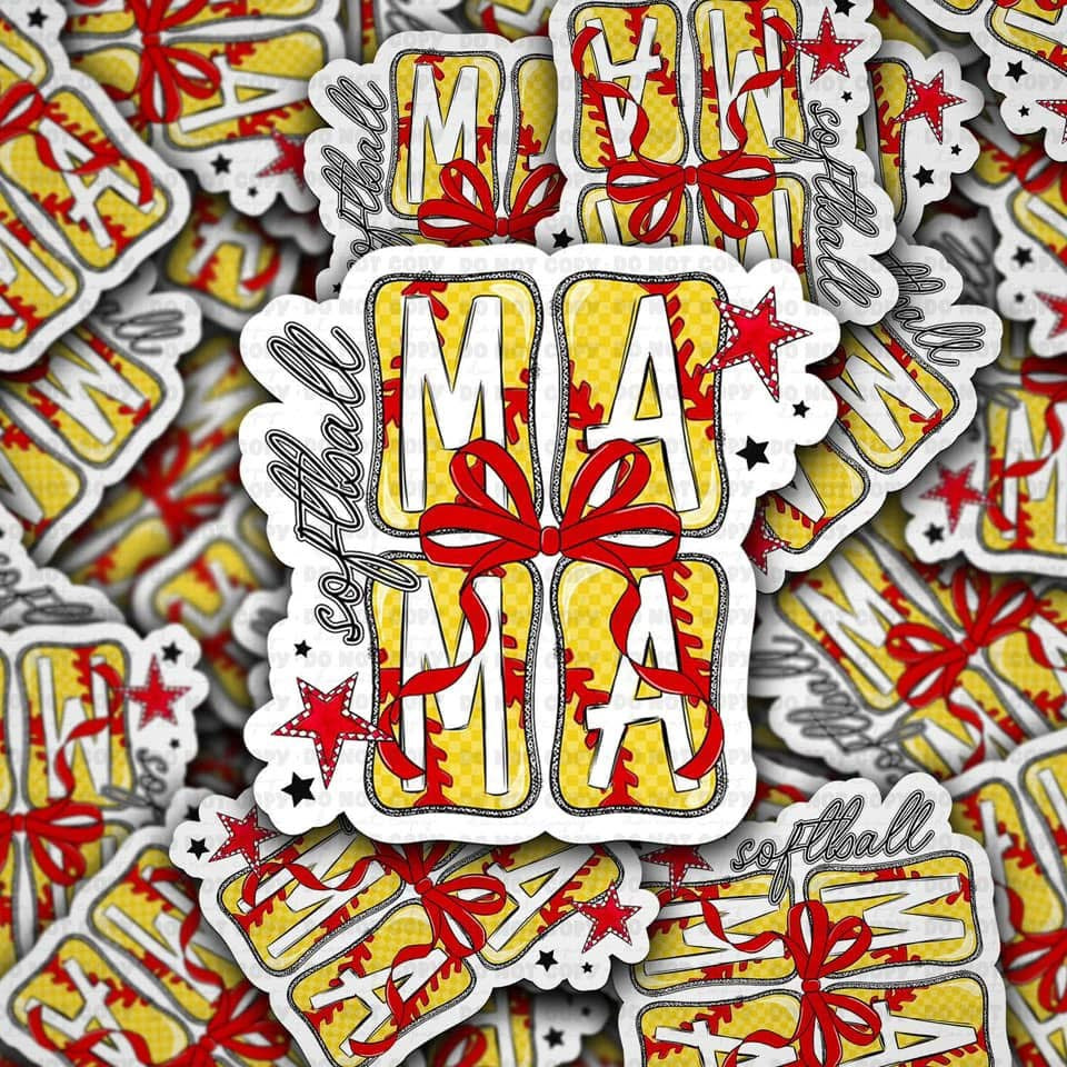 Softball Mama Sticker