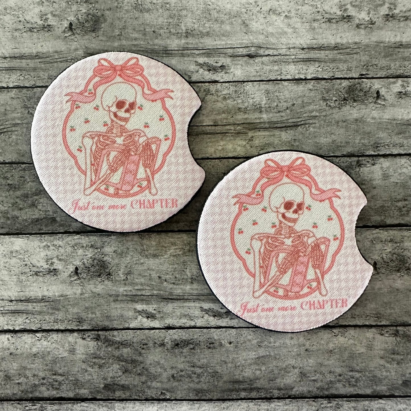 Just One More Chapter Neoprene Car Coaster