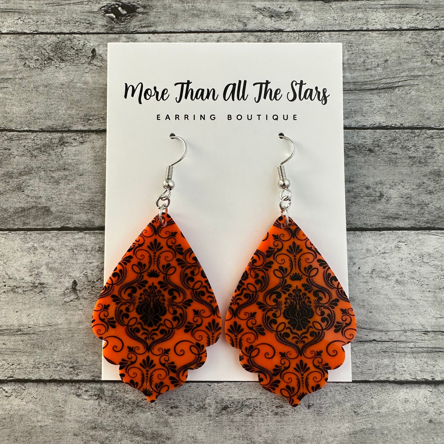 Halloween Ruffle Teardrop Earrings
