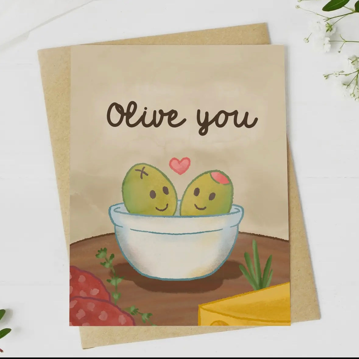 “Olive You” Greeting Card