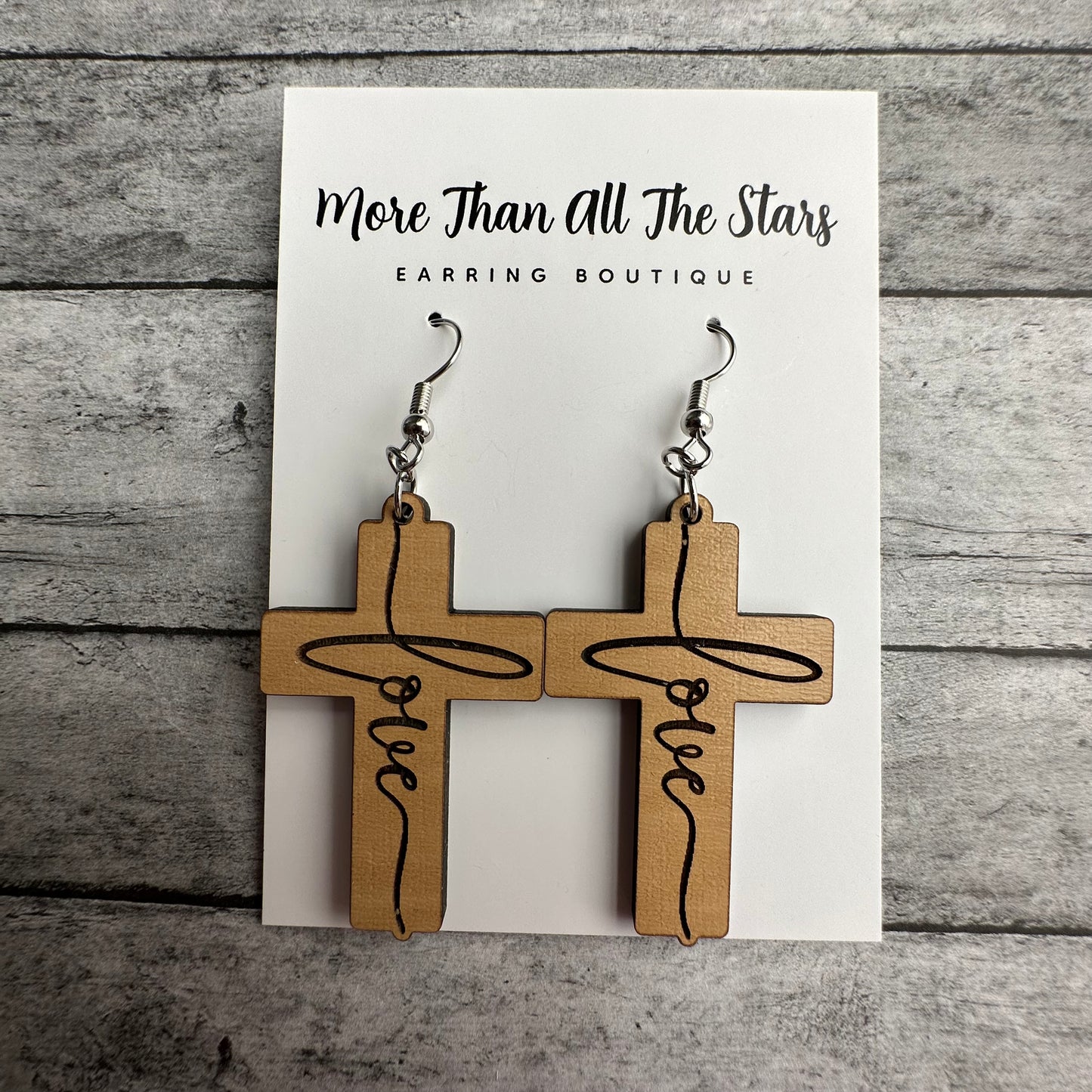 Love Cross Earrings