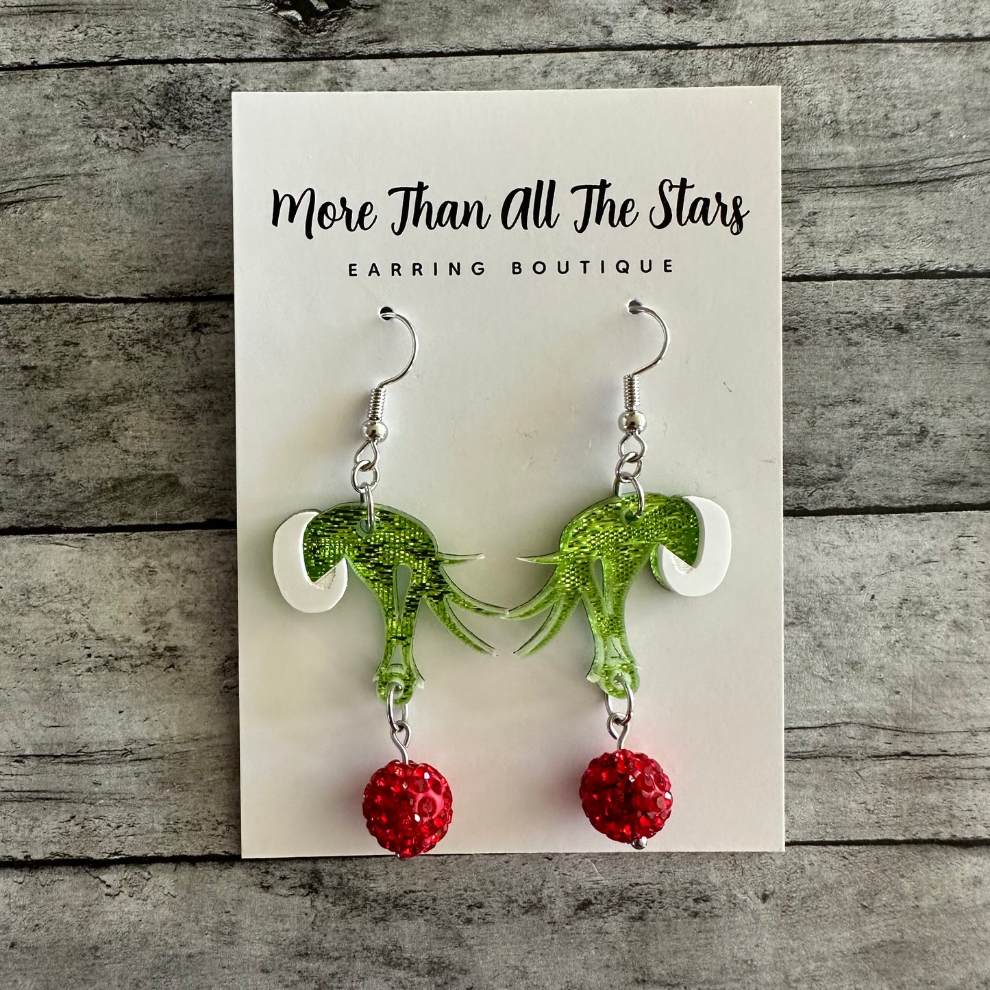 Grinch Hand Earrings
