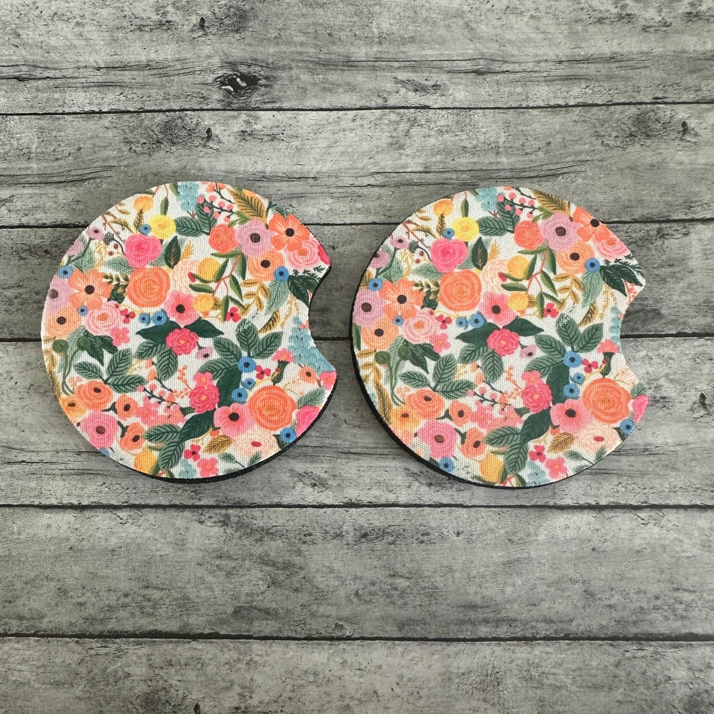 Floral Neoprene Car Coaster