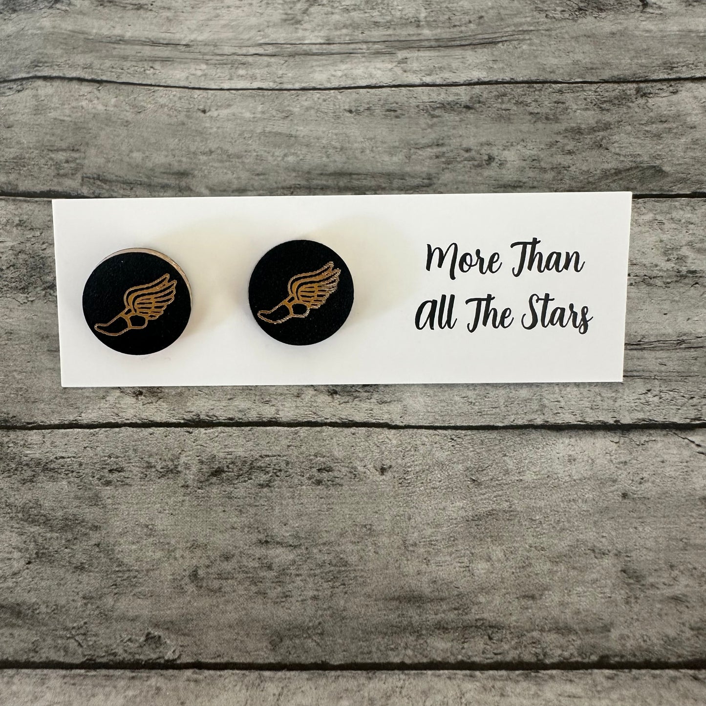 Black and Gold Track Shoe Stud