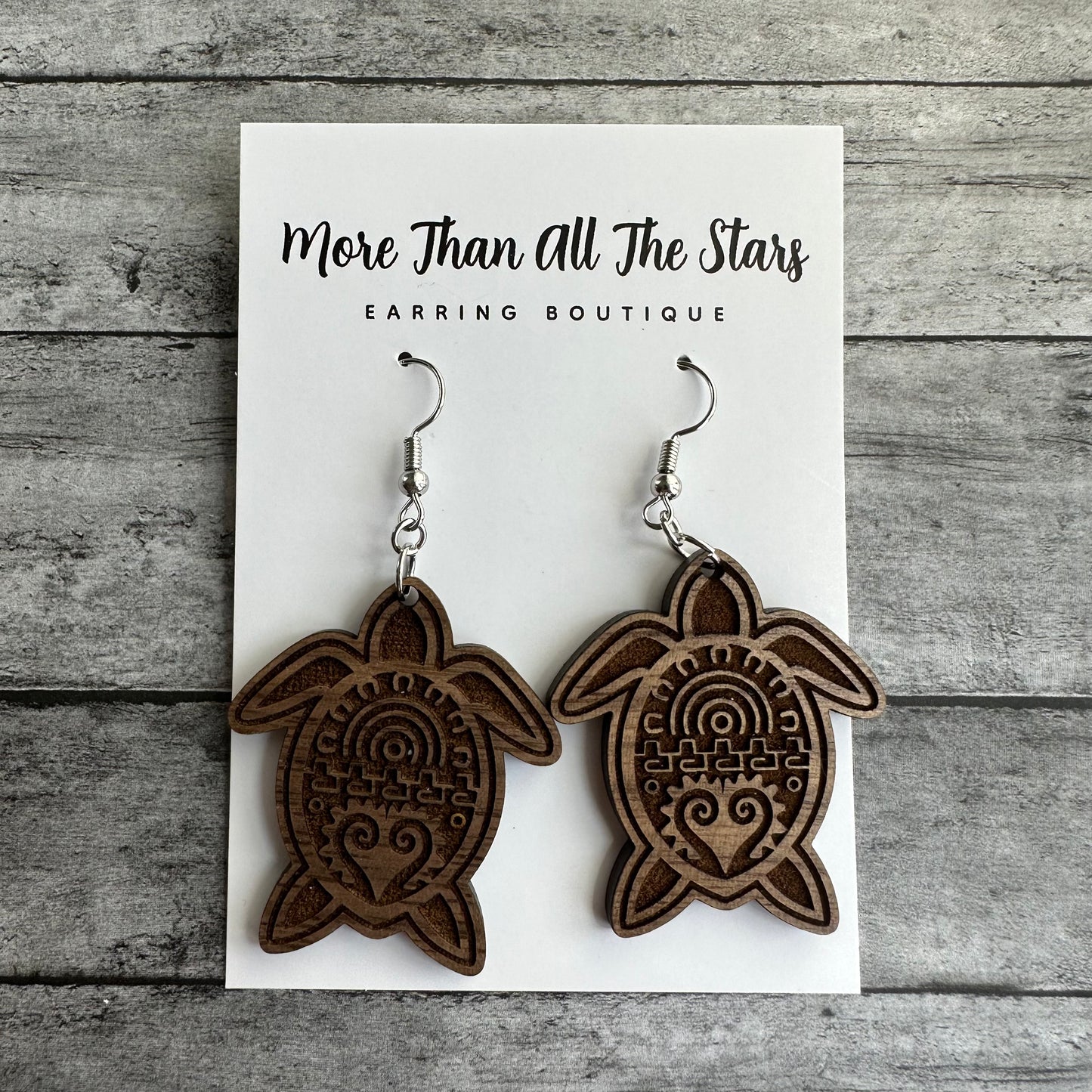 Intricate Turtle Earrings