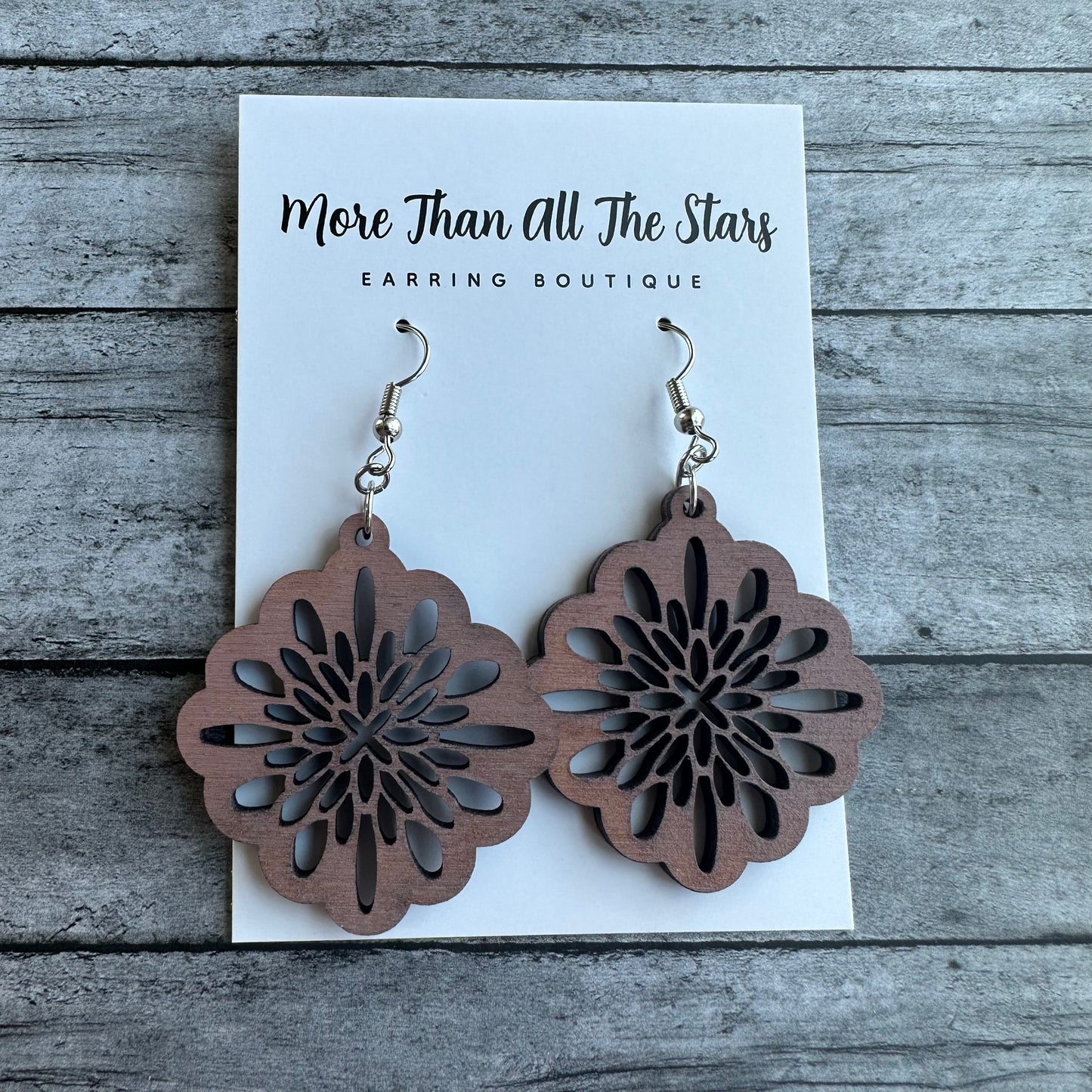 Pink Mandala Earrings