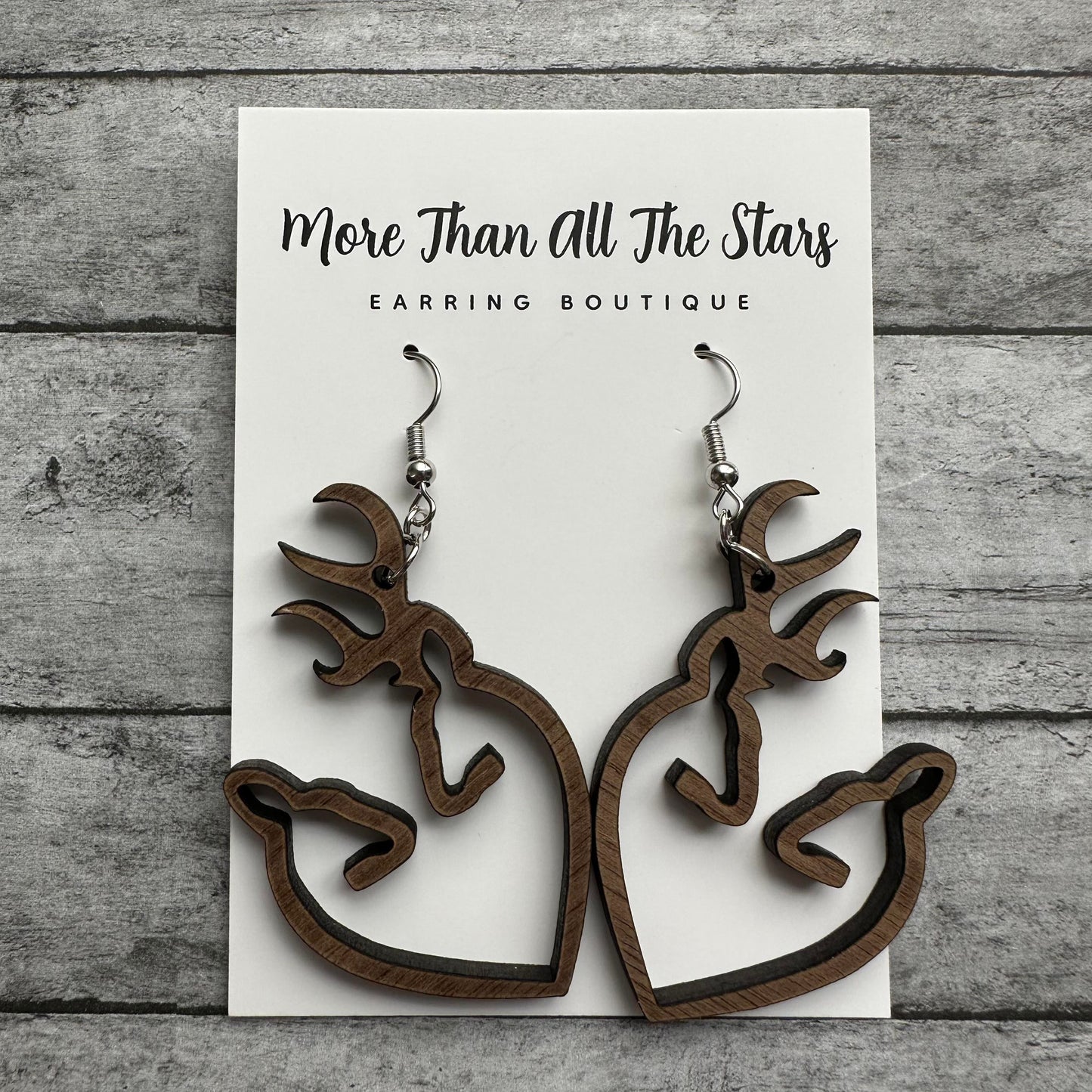Deer Buck and Doe Earrings