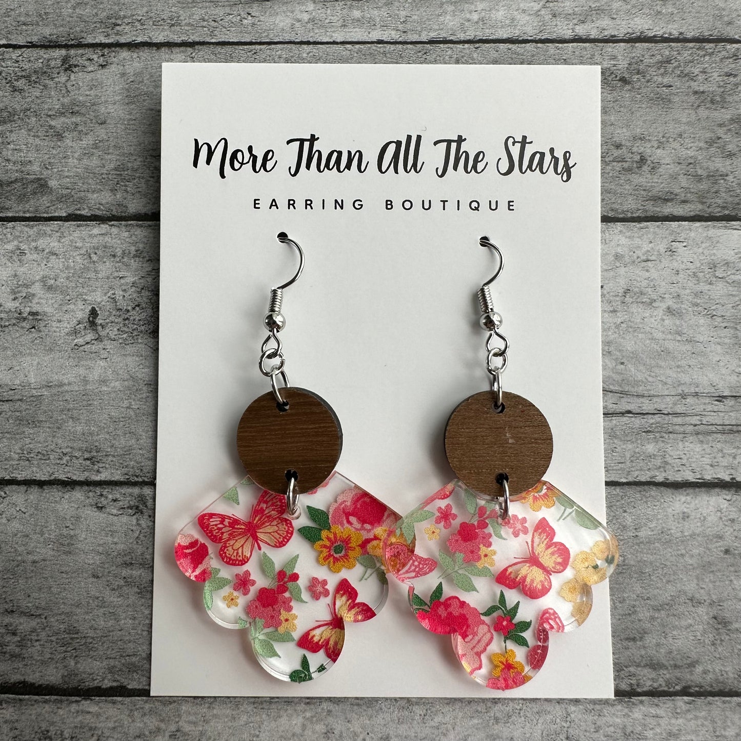 Floral Butterfly Earrings