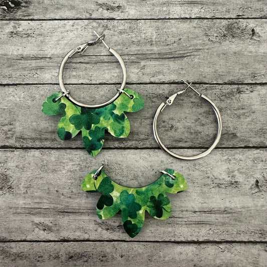 Watercolor Shamrock Interchangeable Hoop