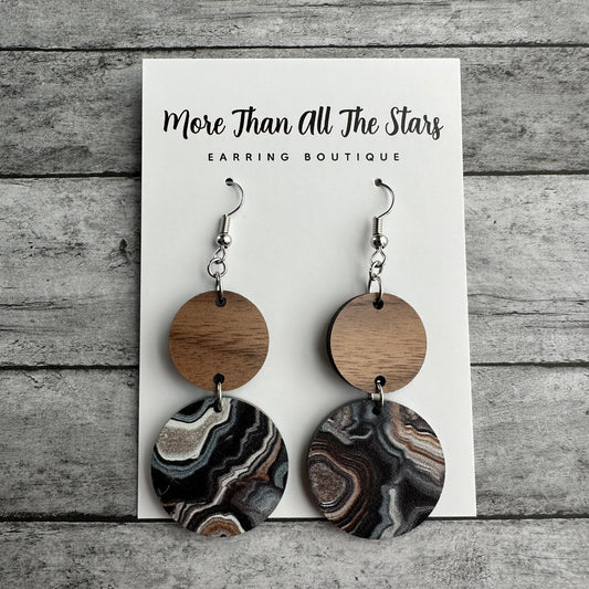 Geode Circle Earrings