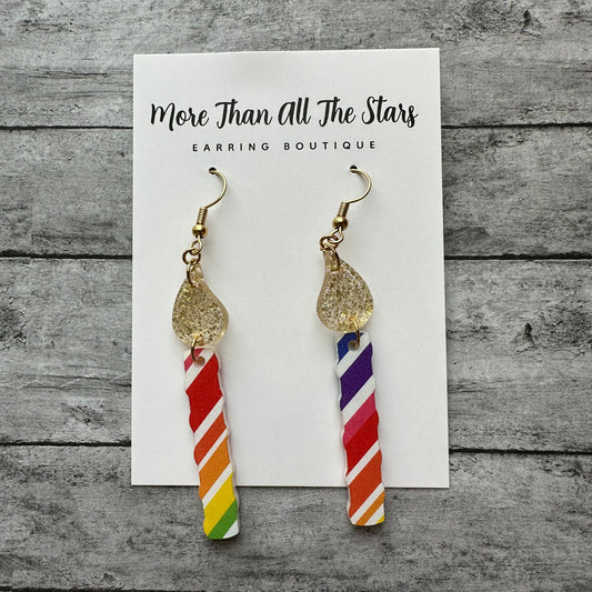 Birthday Candle Earrings