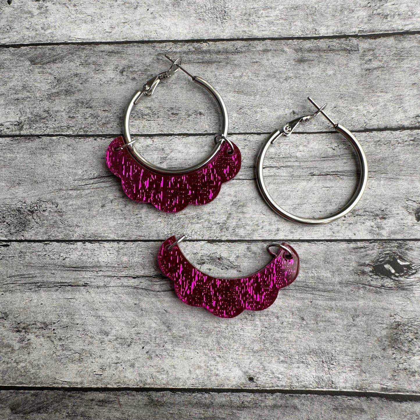 Purple Shimmer Interchangeable Hoop