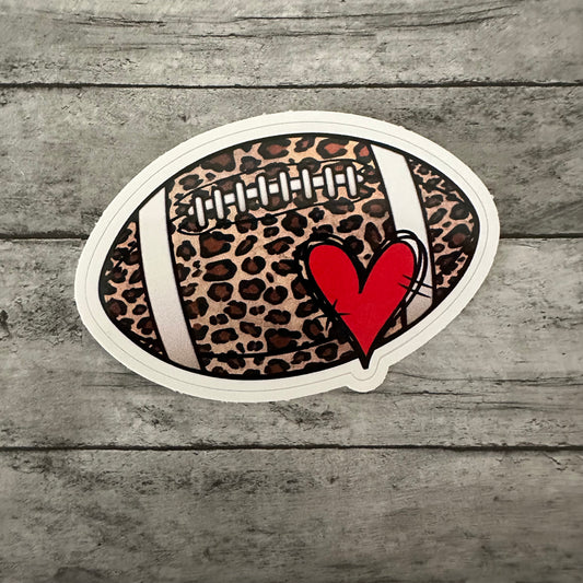 Leopard Football Sticker