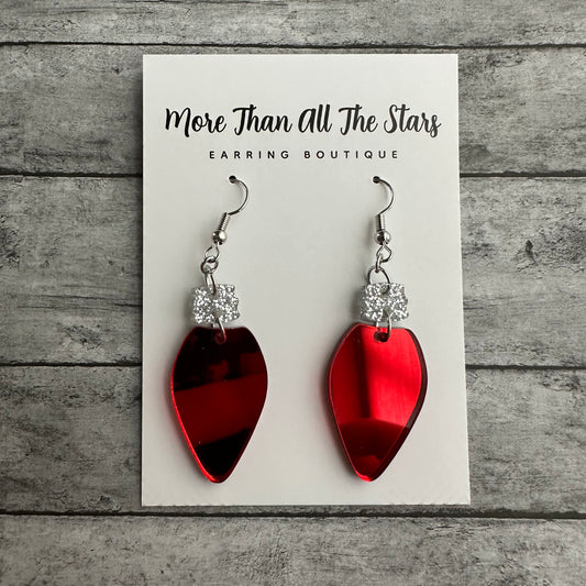 Red Lightbulb Earrings