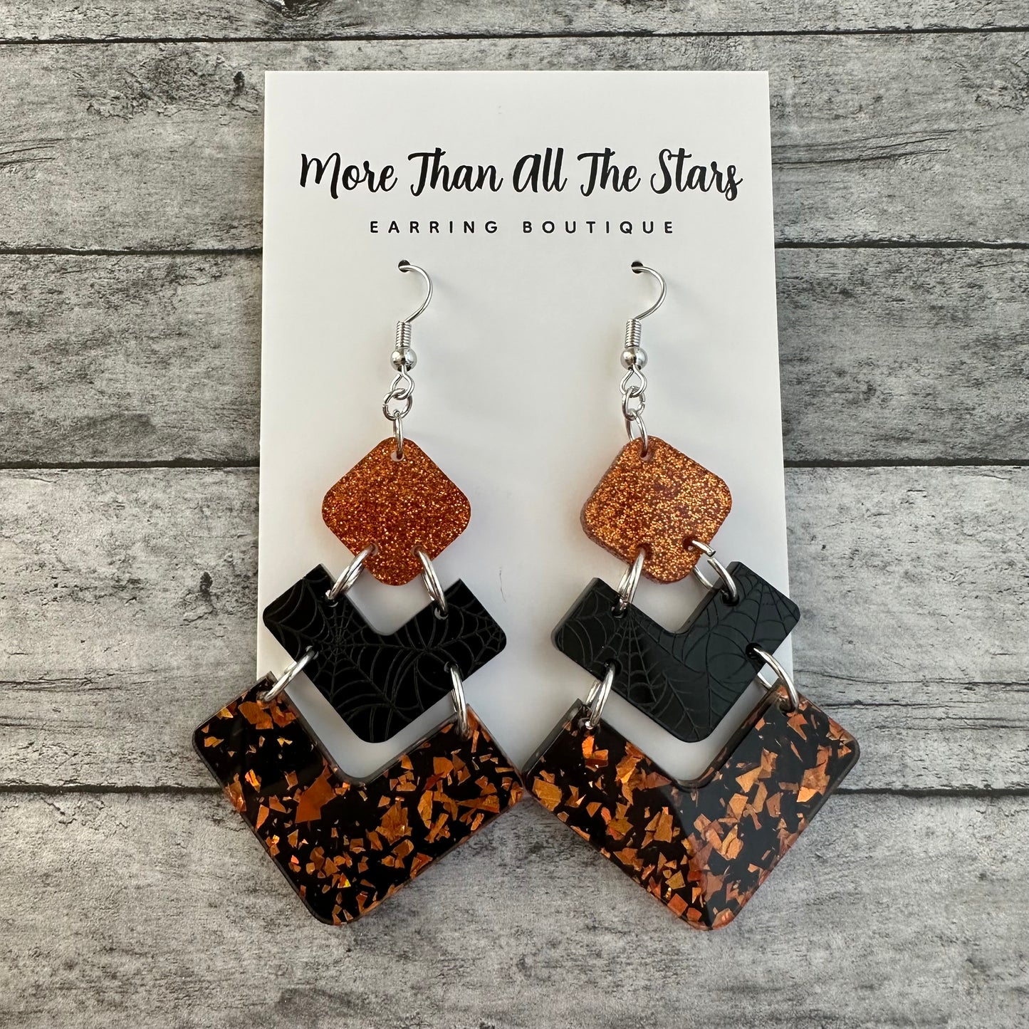 Halloween Chevron Earrings