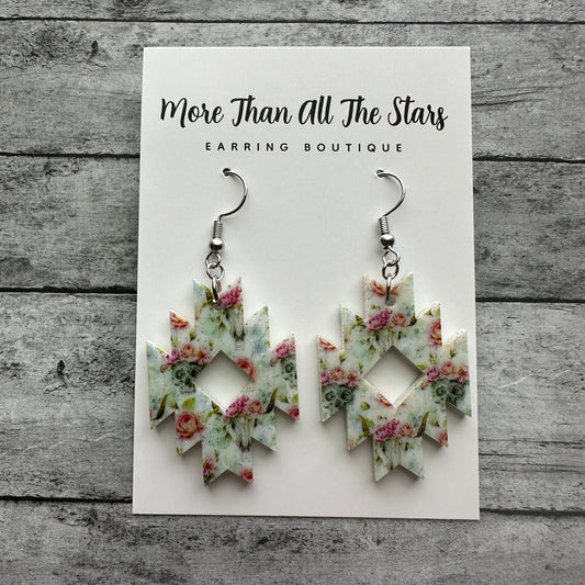 Floral Aztec Earrings