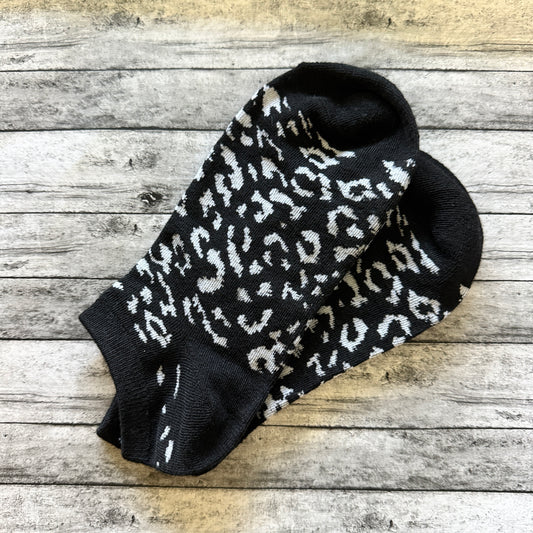 Women’s Black Leopard Socks